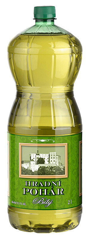 Hradní pohár 2l PET bílý