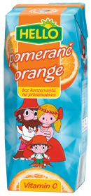 HELLO nước trẻ em hộp 250ml  - pomeranč